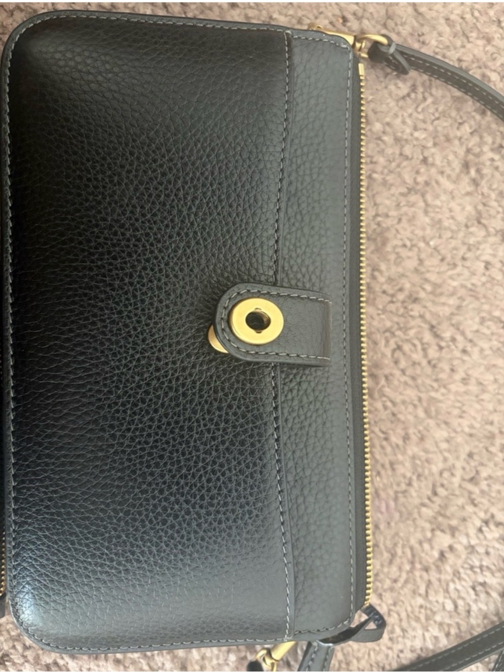 Coach Black Leather Bella Crossbody Bag with Gold Hardware - Picture 5 of 7
